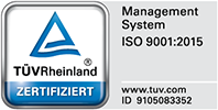 TÜV Rheinland Zertifiziert Management System ISO 9001:2015