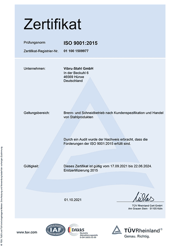 ISO-Zertifiakt